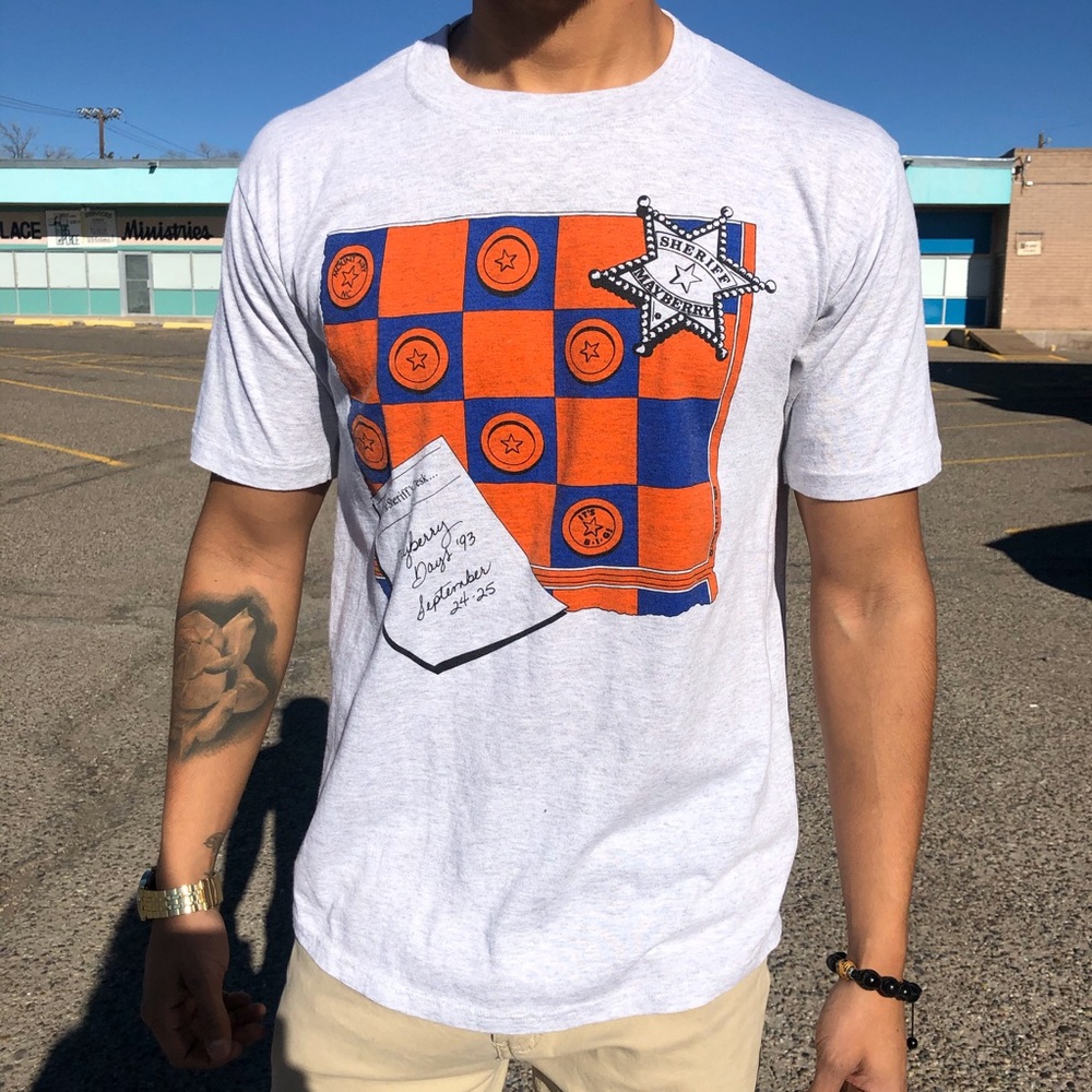 Sheriff Mayberry Single Stitch T-shirt 🚔